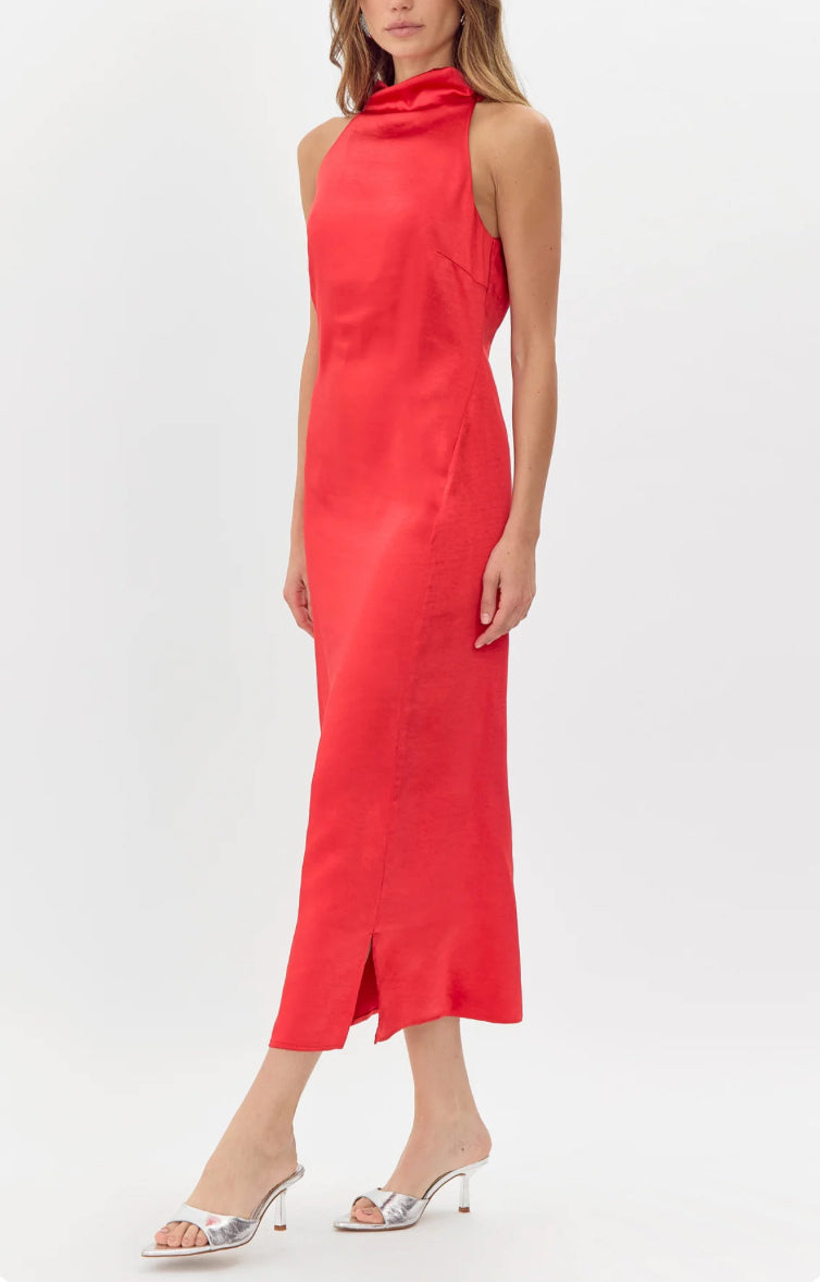 Greylin Brayeln Mock Neck Dress - Red