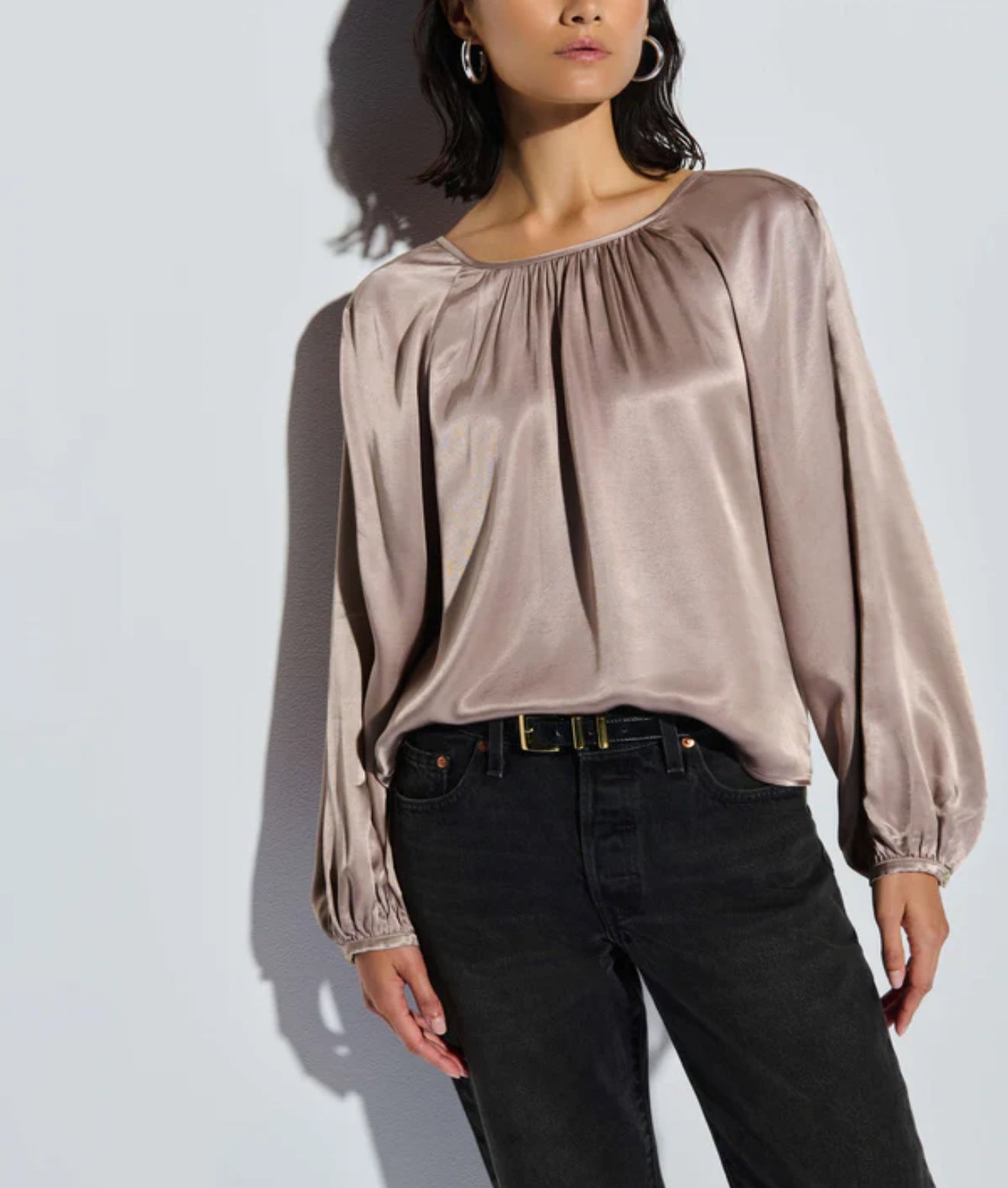 Nation Ltd Eveline Top - Mushroom