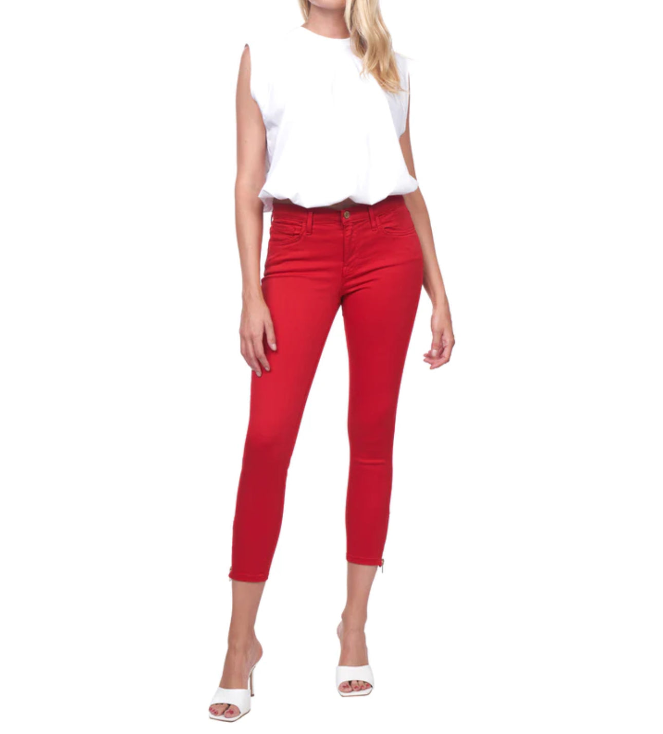 Etienne Marcel Signature Skinny Crop Pant - Red