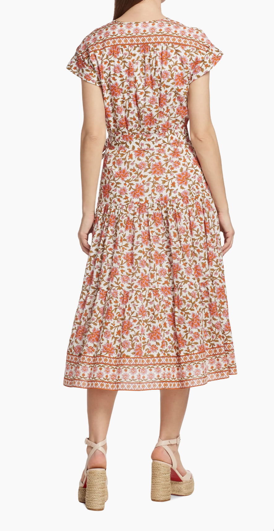 Veronica Beard Lexington Belted Floral Maxi Dress - Off White Multi