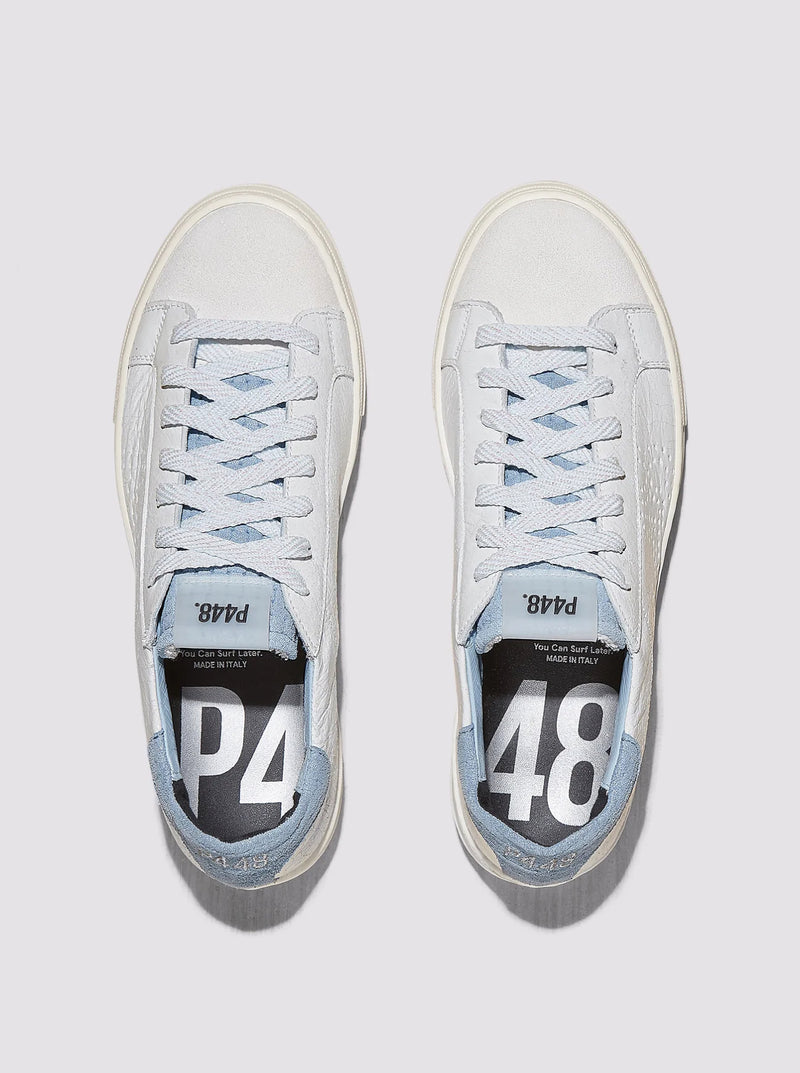 P448 Thea Sneaker - Celeste/White