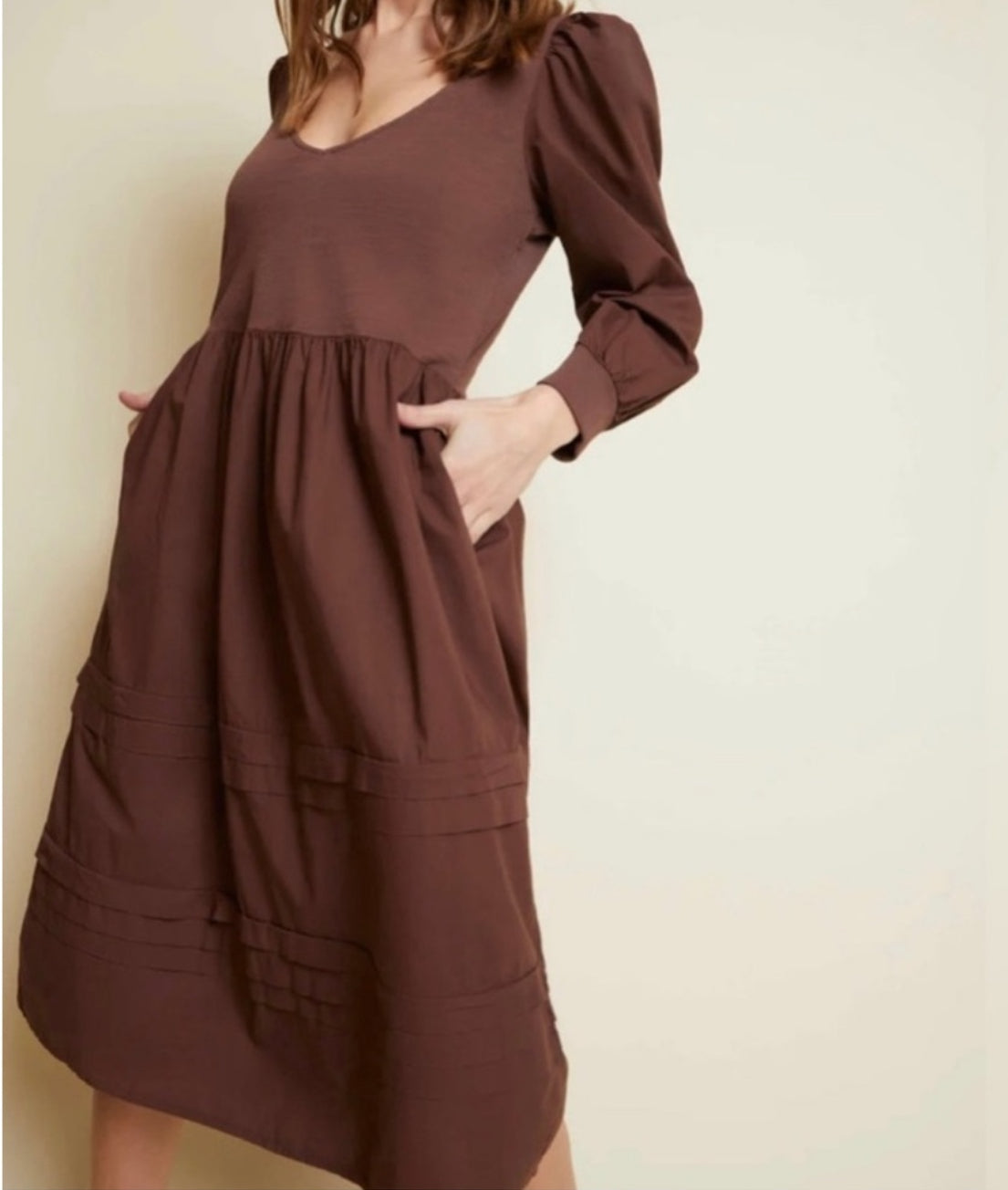 Nation Ltd Mahal Peasant Combo Dress - Pinot
