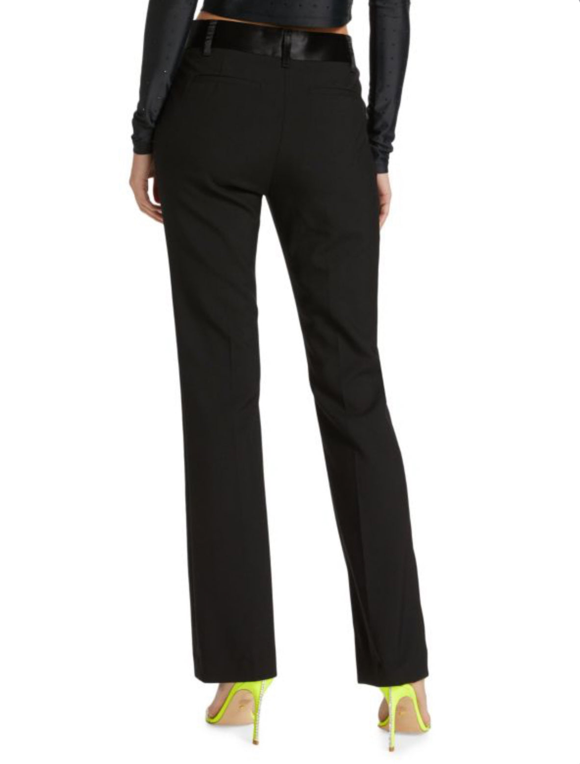 Frame Le Satin Mini Boot Trouser - Noir
