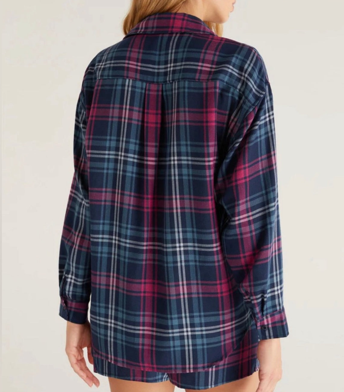 Z Supply Road Trip Plaid Shirt - Midnight Blue