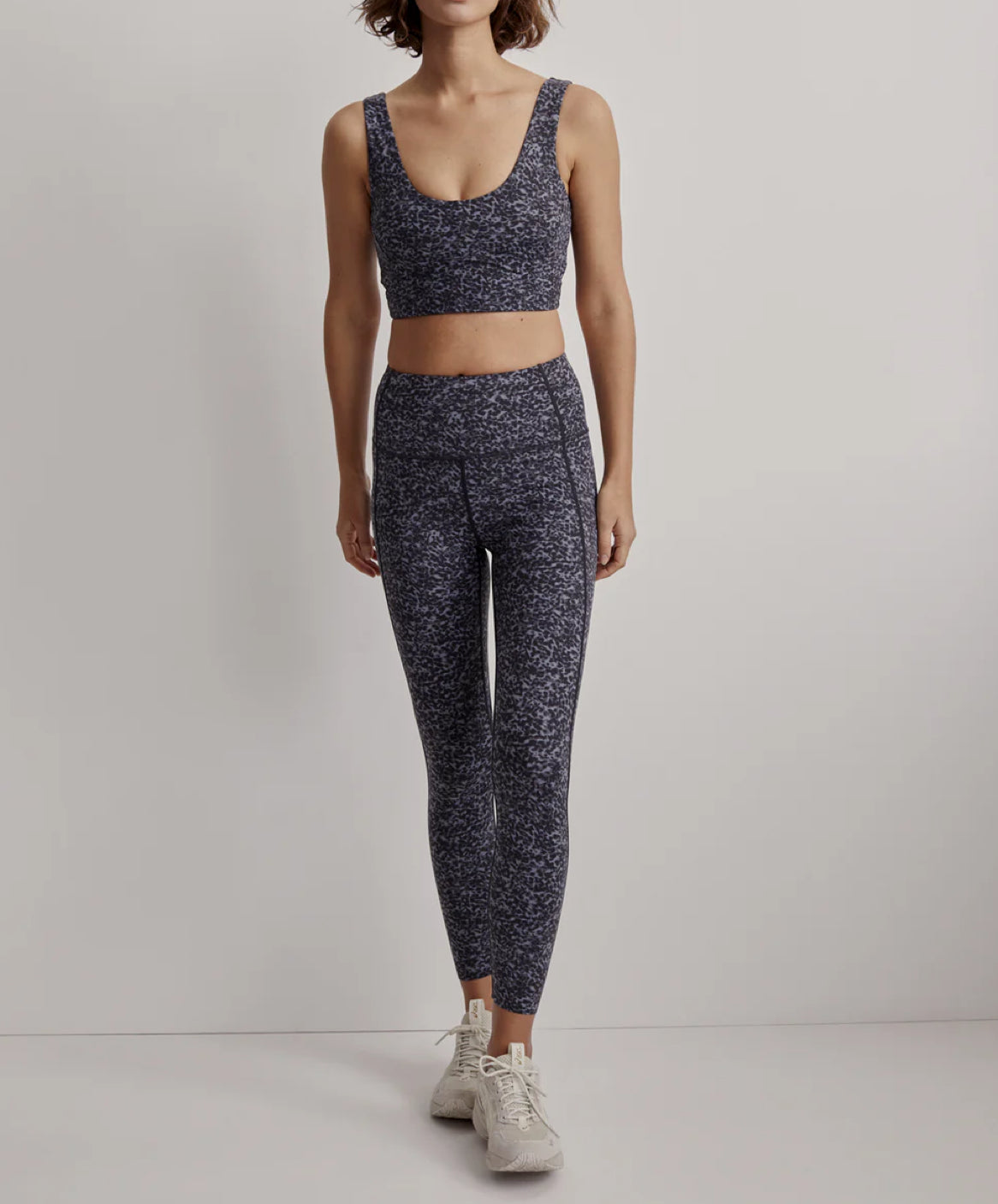 Varley Let's Go Running Legging - Ebony Blue Cheetah