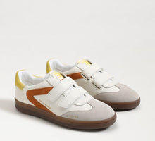 Sam Edelman Talia Velcro Sneaker - White/Orange/Yellow Suede