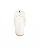 Apparis Single-Breasted Faux Shearling Coat - White