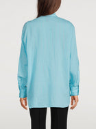 Smythe Oversized Tuxedo Shirt - Aqua