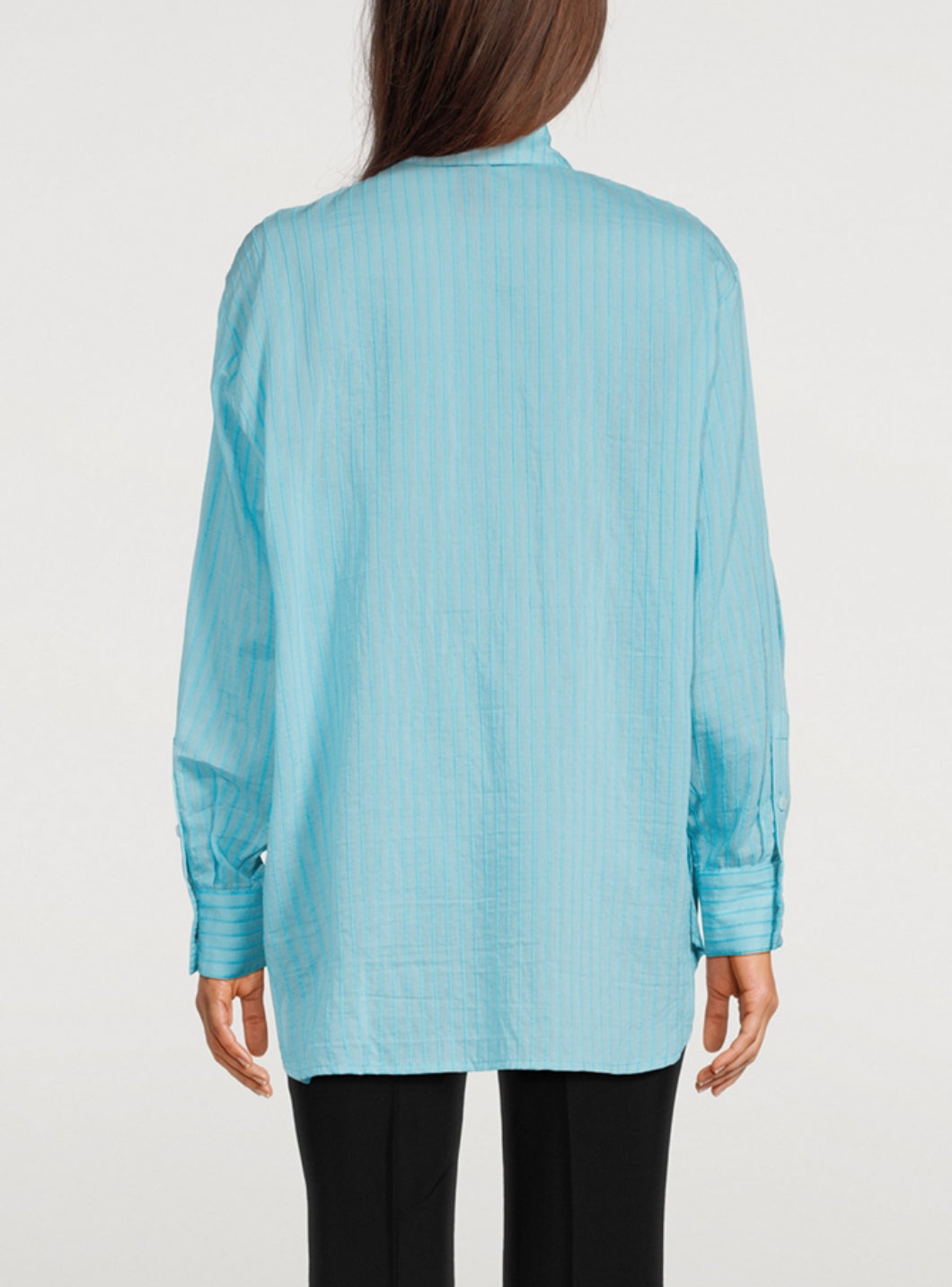 Smythe Oversized Tuxedo Shirt - Aqua