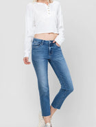 Vervet Carlene High Rise Slim Straight Crop