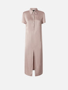 PINKO Washed Satin Polo Dress - Zephyr Pink