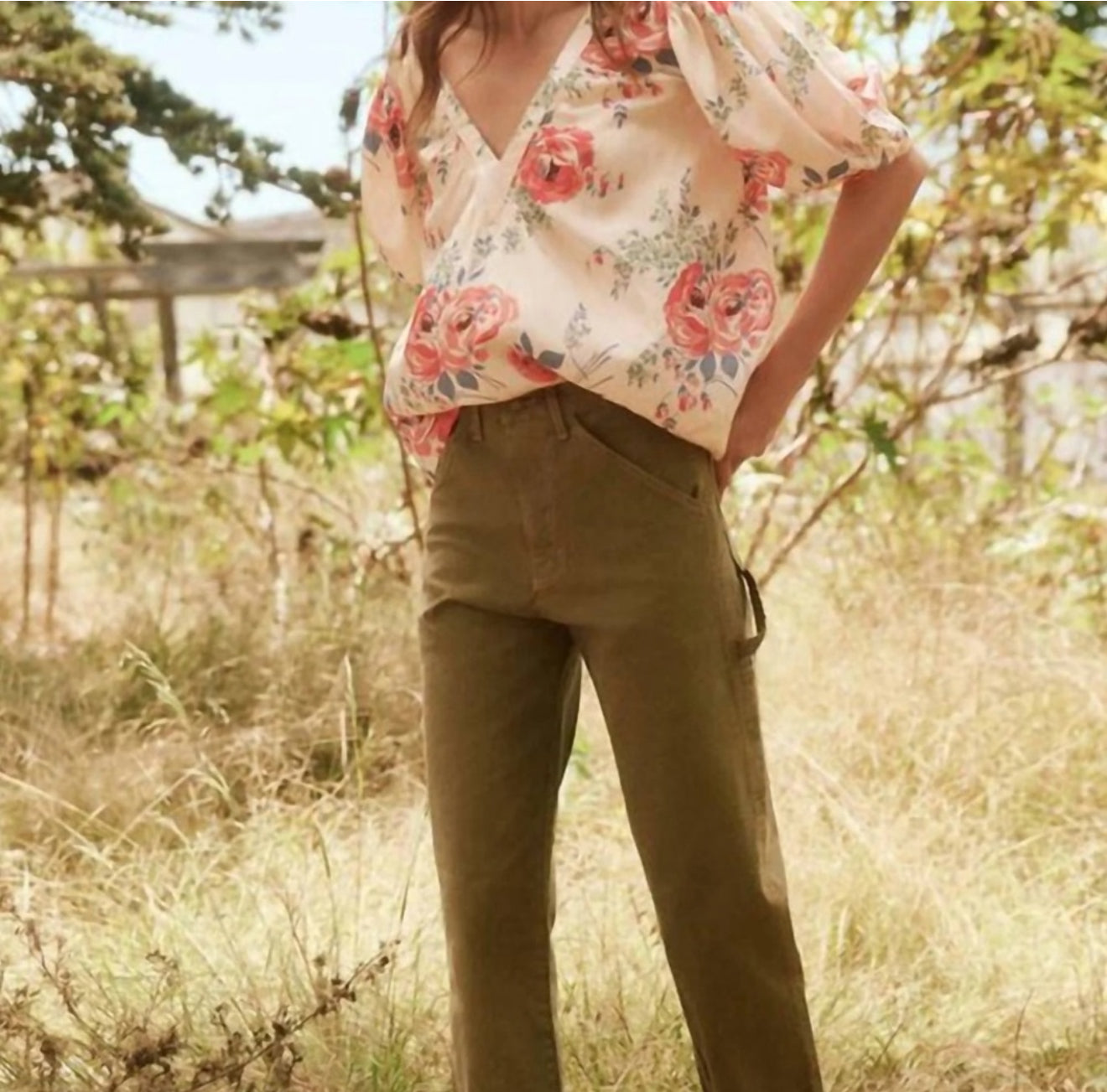 The Great. The Bungalow Top - Echo Rose Print