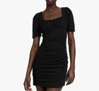 Monrow Shirred Dress - Black