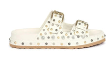 Saint G Emily Studded Double Buckle Sandal - White