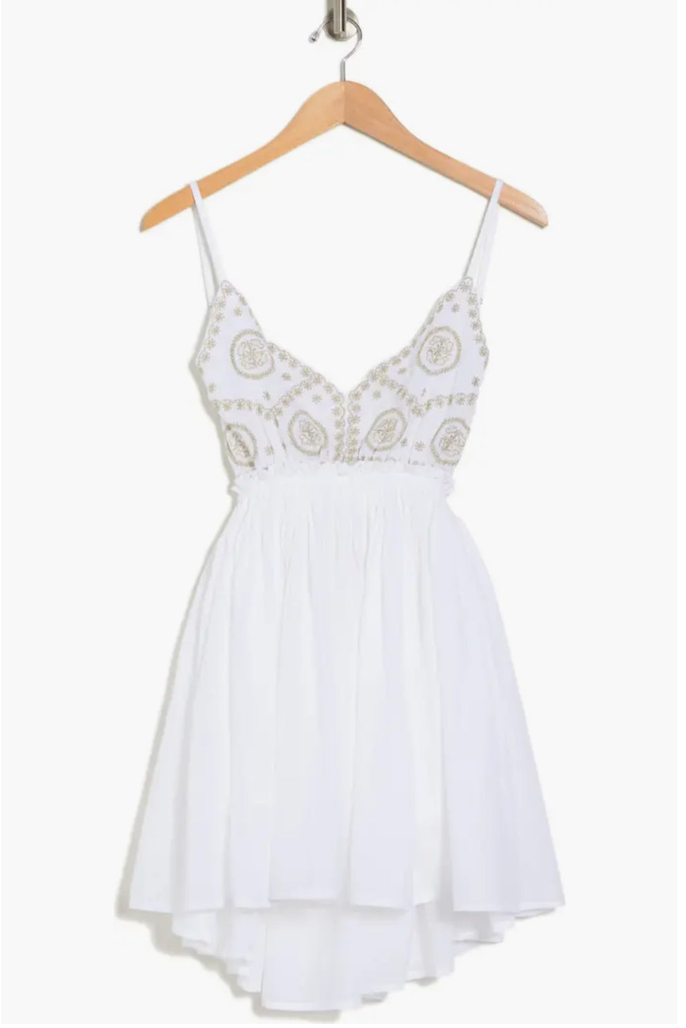 RAGA Naira Embroidered Mini Sundress - White