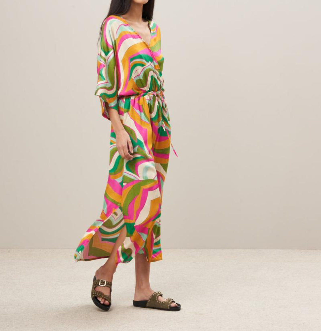 Hartford Remedio Printed Satin Dress