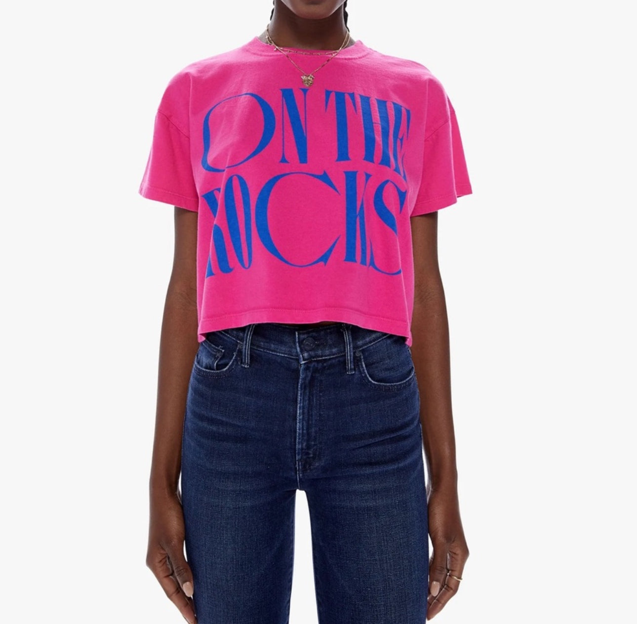 MOTHER The Grab Back Crop Tee - On The Rocks