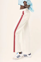 Le Stripe Luxe Tailored Track Pant - White/Red