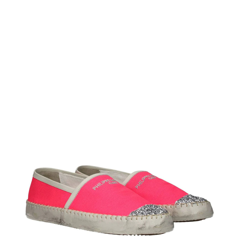 Philippe Model Marseille Glitter-Toecap Espadrilles - Pink