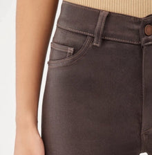 DL1961 Bridget Boot High-Rise Crop Jeans - Chestnut Coated