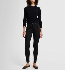 7 For All Mankind Slim Illusion Luxe High Waist Skinny - Black