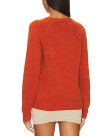 Autumn Cashmere Relaxed Open Raglan Crew - Henna