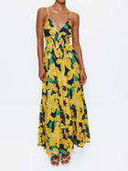 Hutch Fran Dress - Navy Watercolor Orchids