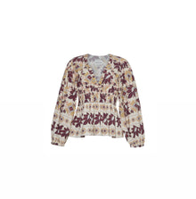 Cara Cara Emmery Top - Retro Floral Turtledove