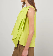 Psophia Cotton Bow Top - Lemon