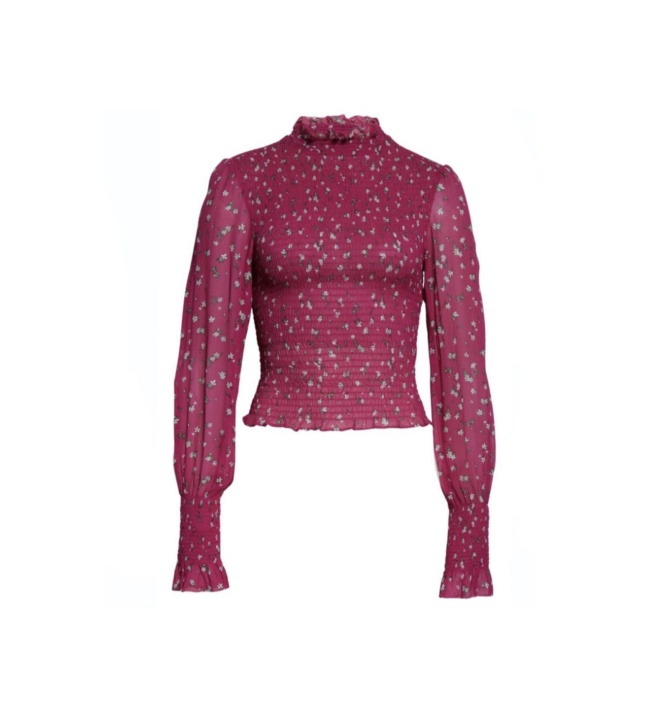 rag & bone Kayden Floral Smocked Bodice Blouse