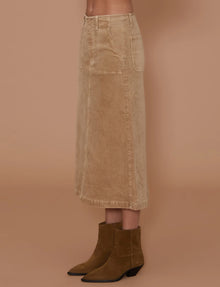 LE JEAN Jocelyn Skirt - Sandwashed Caramel