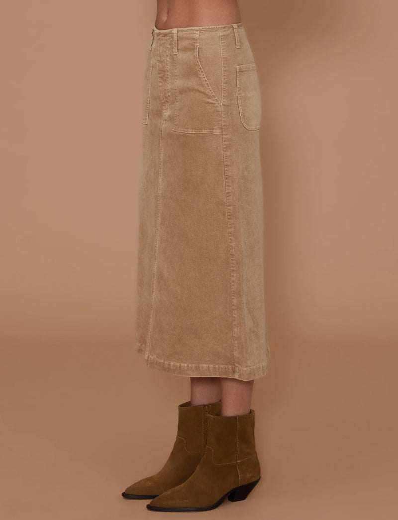 LE JEAN Jocelyn Skirt - Sandwashed Caramel