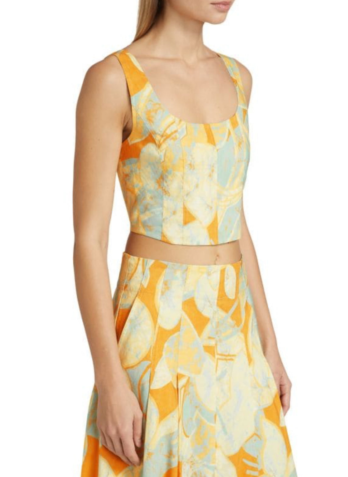 A.L.C. Isabel Sea Glass Crop Top