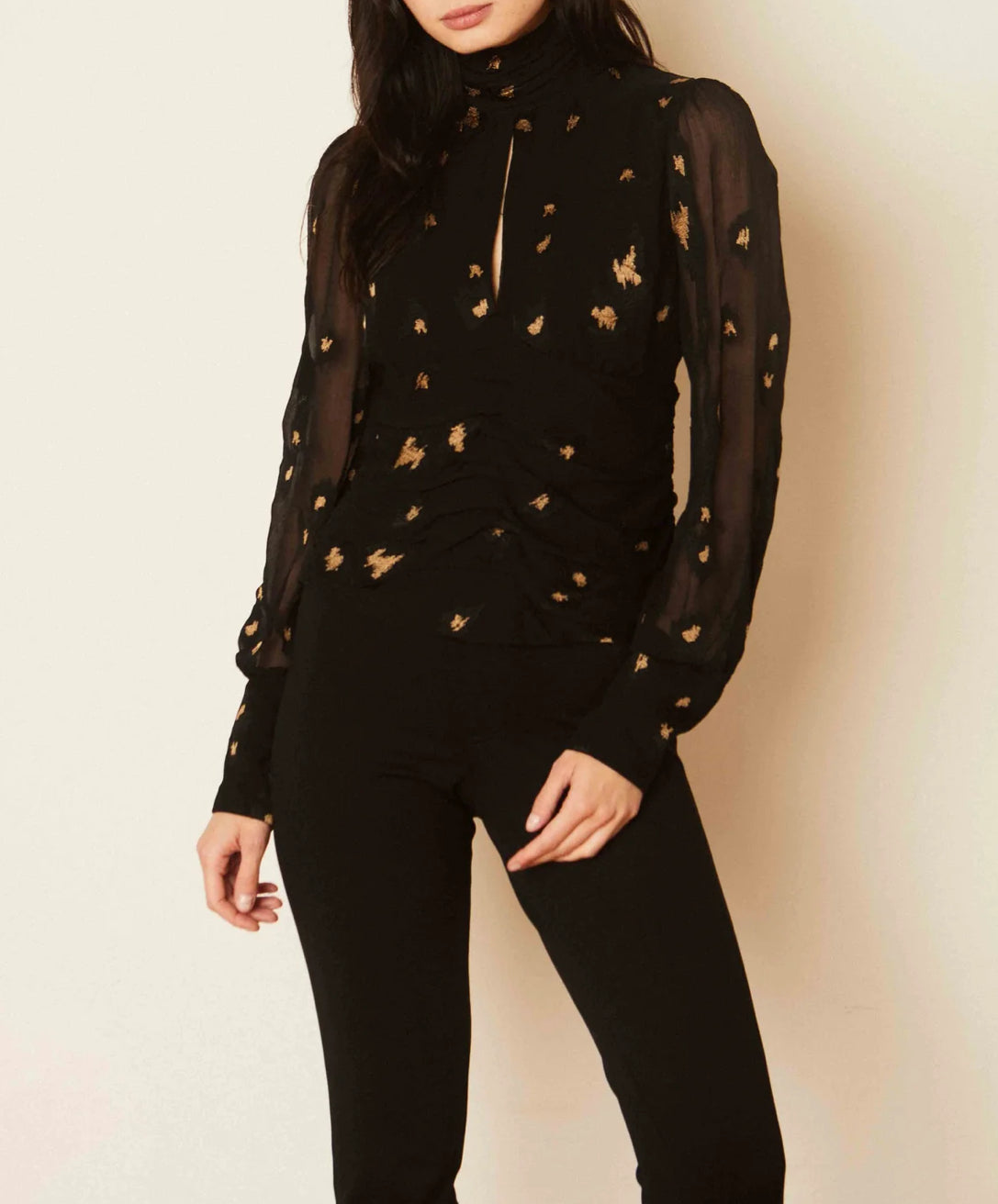 Caballero Joella Starry Night Jacquard Top