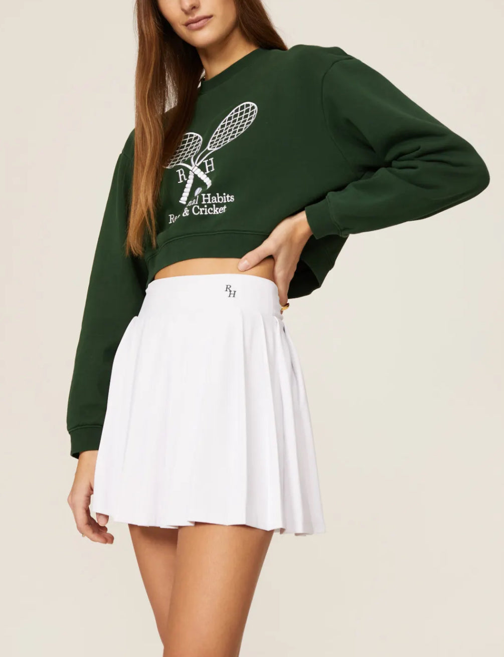 Recreational Habits Naomi Pleated Skirt - White
