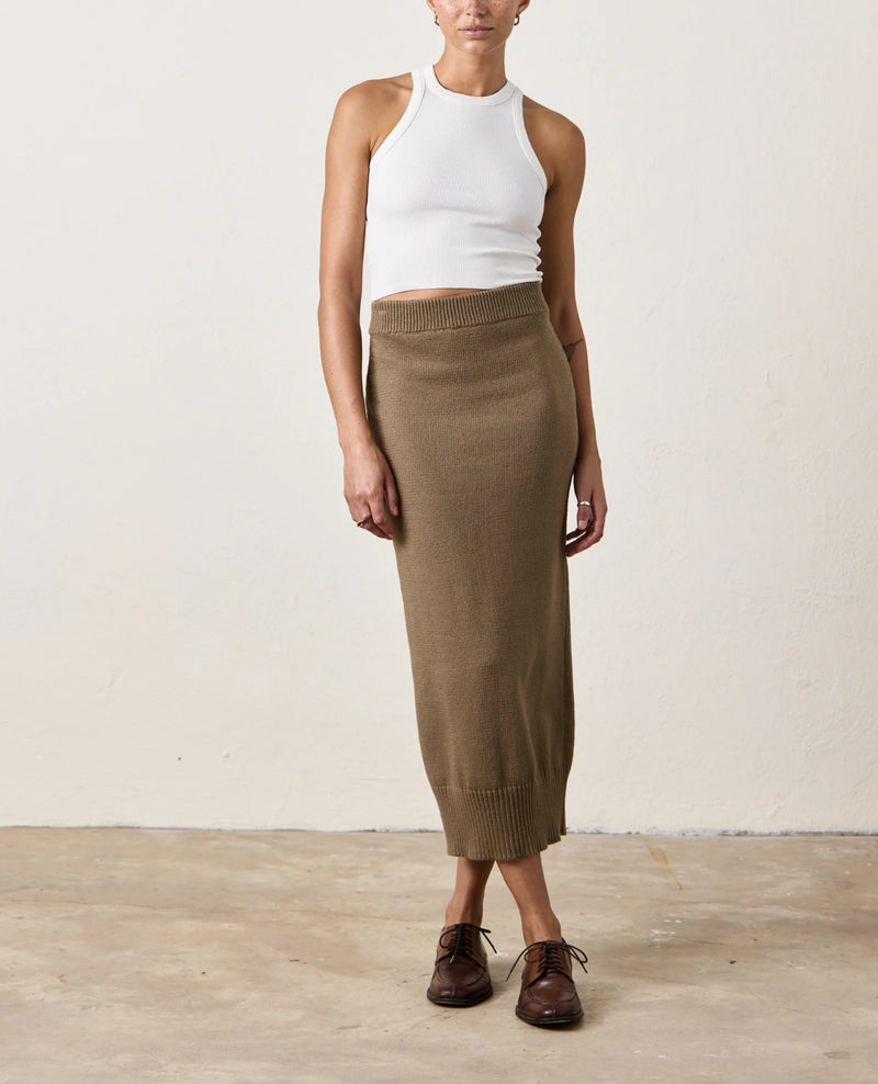 NSF Marie Knit Skirt - Khaki