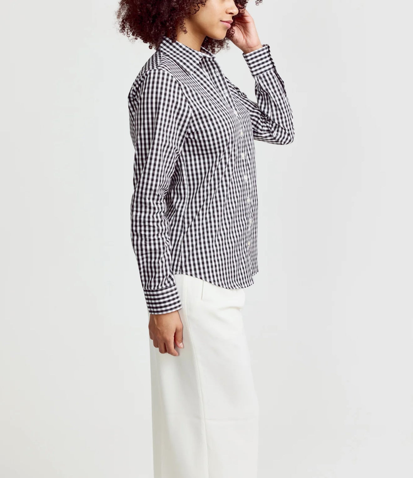 The Shirt by Rochelle Behrens The Icon Shirt in Large Check - Black