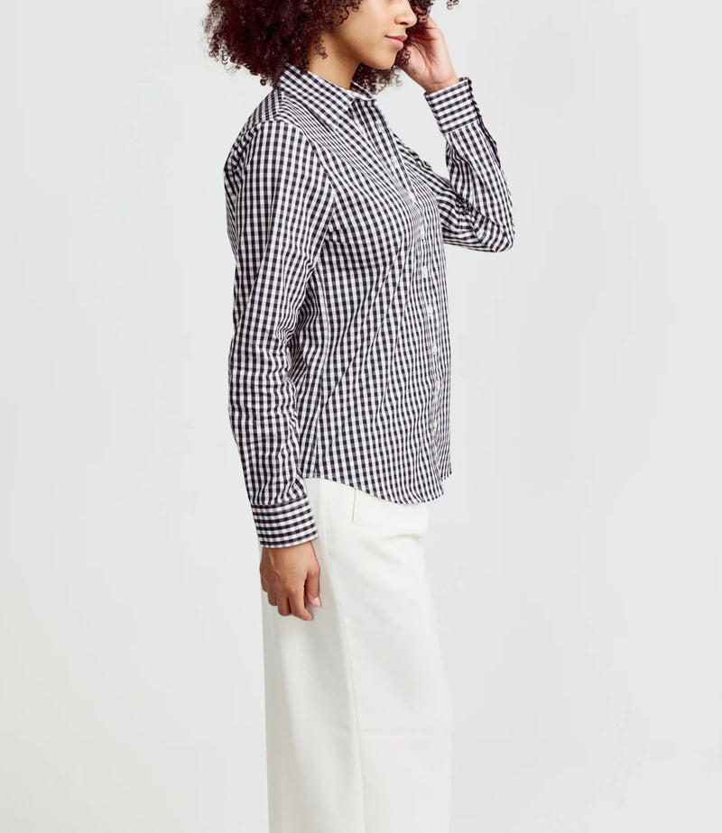 The Shirt by Rochelle Behrens The Icon Shirt in Large Check - Black