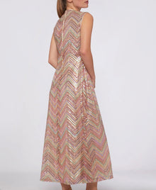 Vilagallo Grazia ZigZag Sequins Dress