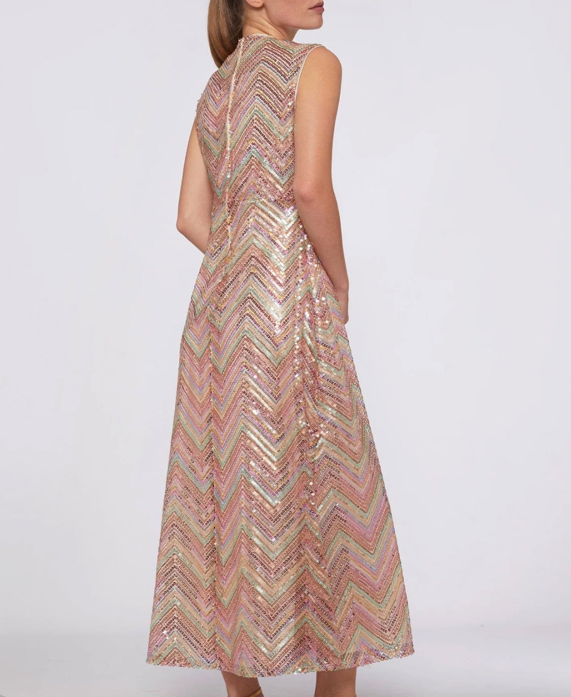 Vilagallo Grazia ZigZag Sequins Dress