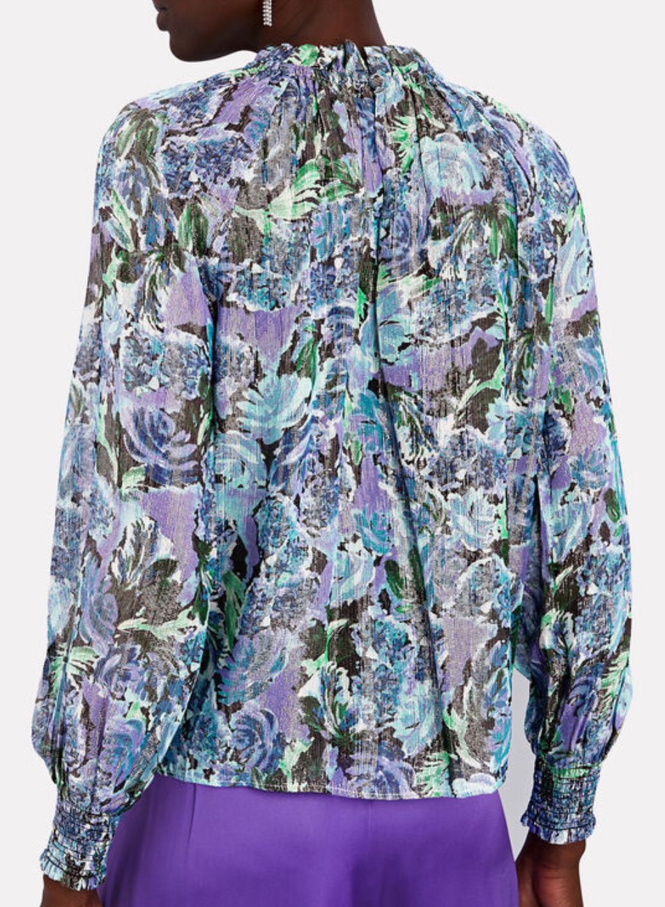 Saylor Beck Floral Top - Midnight