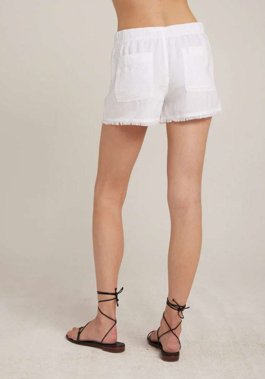 Bella Dahl Frayed Hem Pocket Short - White