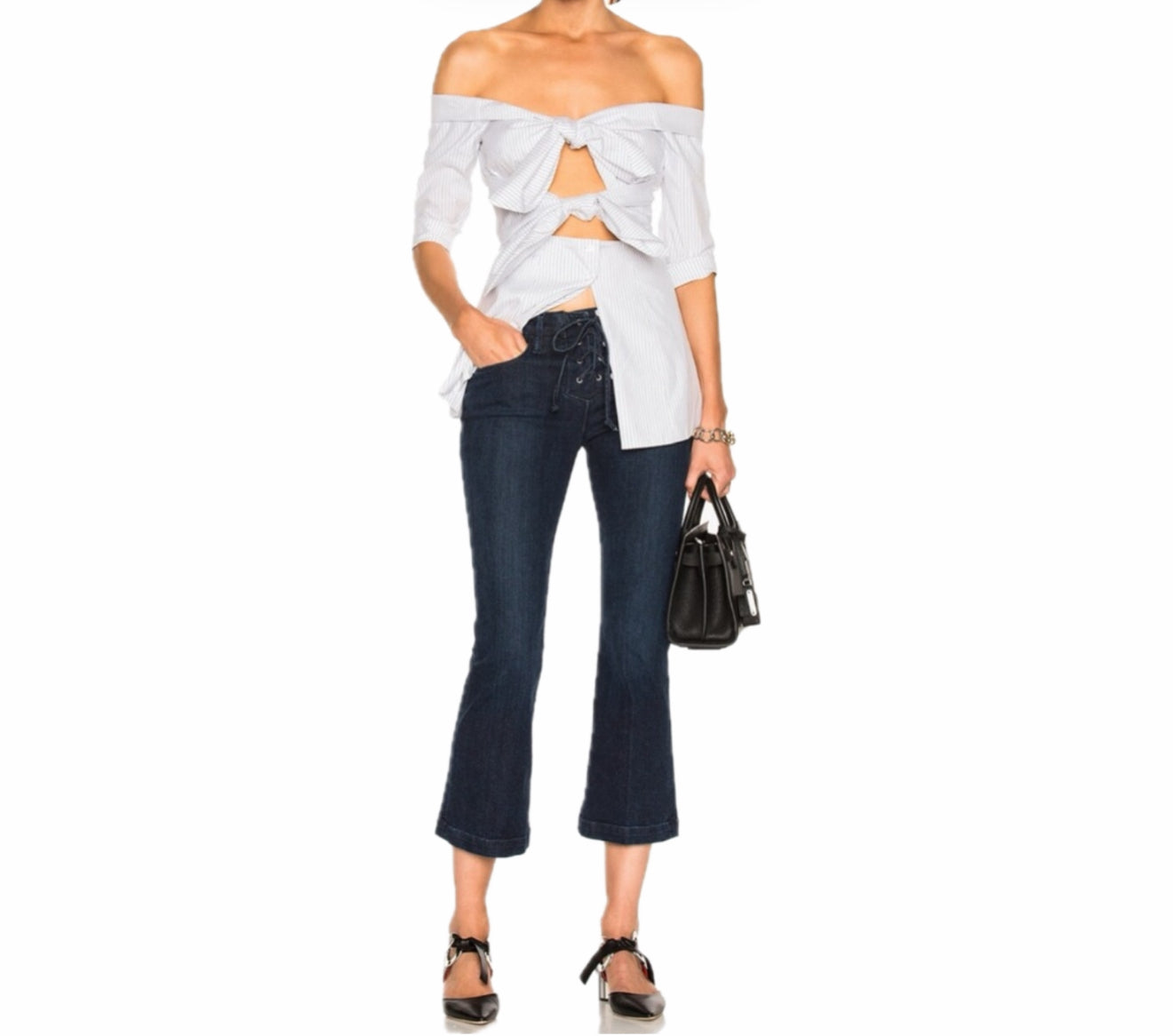 Frame Le Crop Mini Boot Lace Up - Hayworth