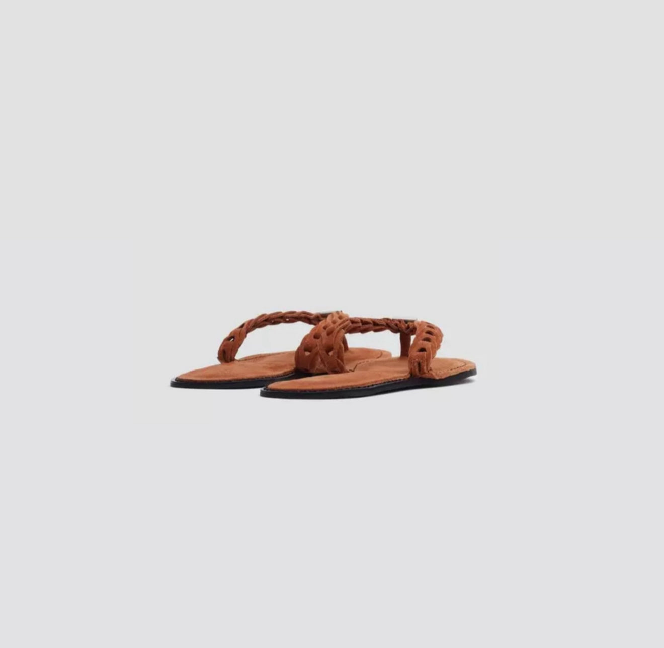 rag & bone Melrose Redwood Suede Thong