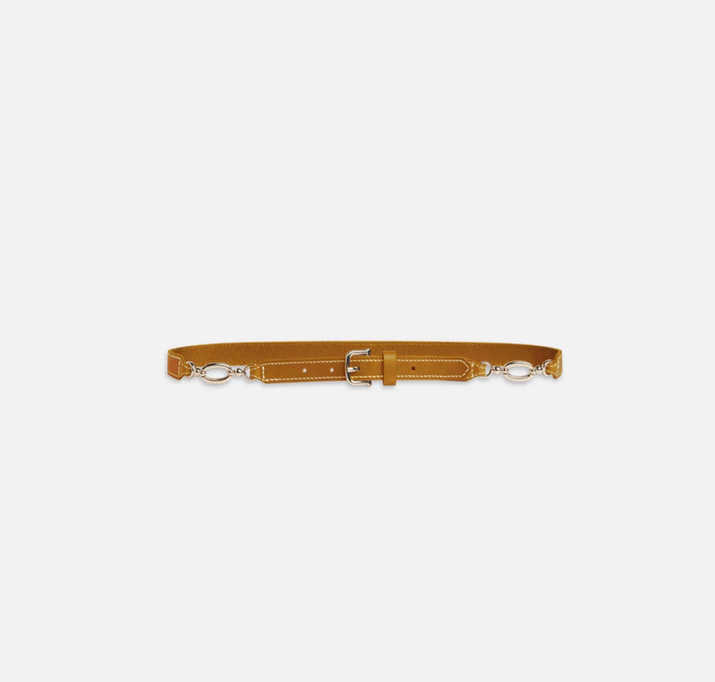 Frame Jewelry Detail Belt - Camel
