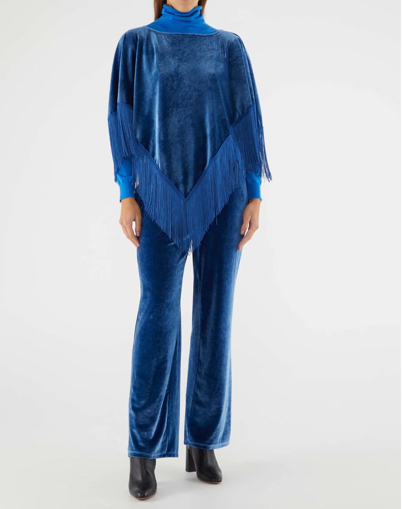 Compañia Fantastica Velvet Stretch Long Pants - Blue