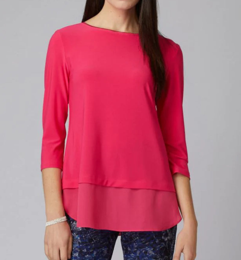 Joseph Ribkoff Hyper Pink Top