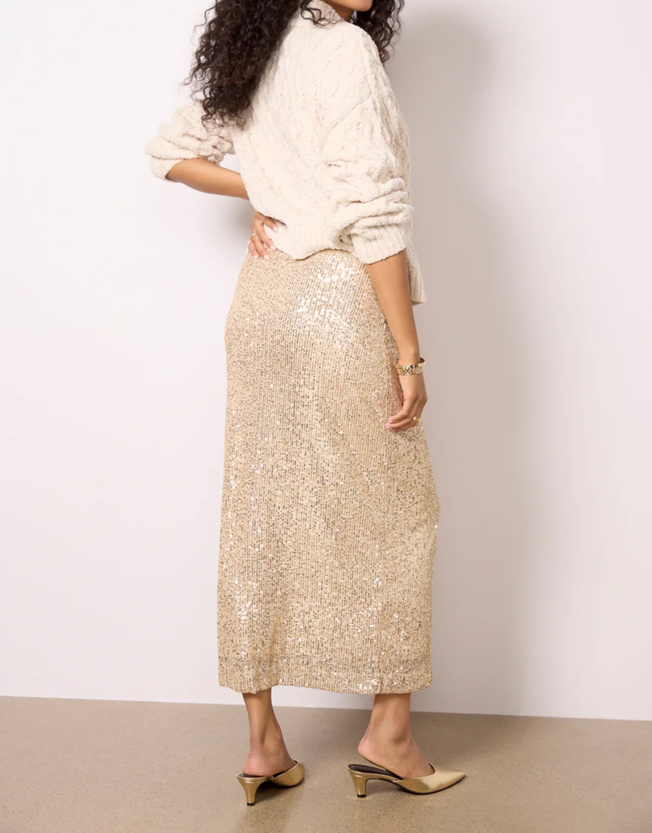 Z Supply Saturn Sequin Skirt - Champagne