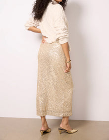 Z Supply Saturn Sequin Skirt - Champagne