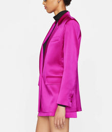 Frame Strong Shoulder Blazer - Magenta